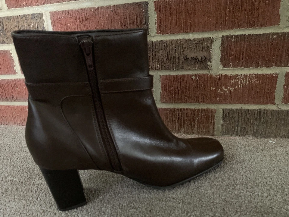 Nine & Co West Ankle Cowboy Boots High Heels Leather Chukka Size 8 ❤️kh11j1 - Image 4 of 4