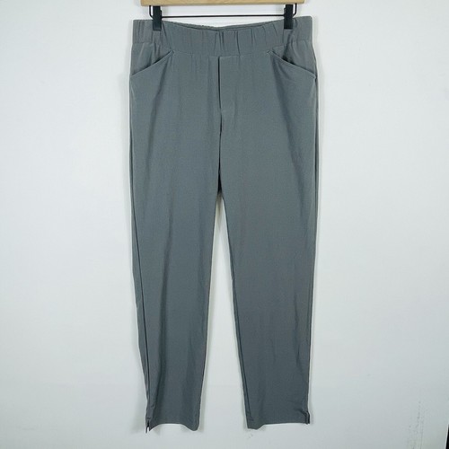 Pantalones J. Jill Fit Gris Activo Ligero Secado Rápido Elastizados Pull On Mujer Pequeños