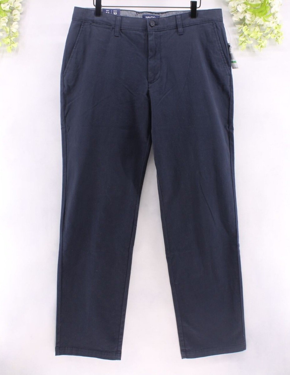 Nautica Men's Classic Fit Deck Pant True Navy Sz 34X32