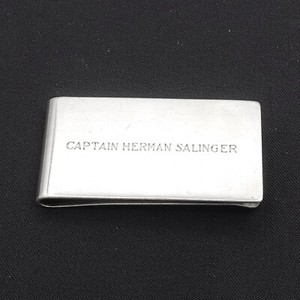 GEORG JENSEN - WWII ERA STERLING SILVER MONEY CLIP - CAPTAIN HERMAN SALINGER 27g