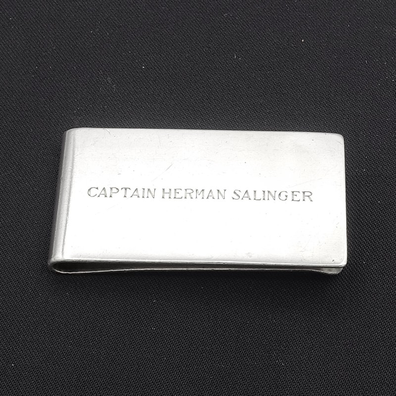 GEORG JENSEN - WWII ERA STERLING SILVER MONEY CLIP - CAPTAIN HERMAN SALINGER 27g