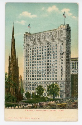 Antique Postcard New York City Trinity Building NY Undivided Back Unposted