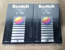 New  Lot of 2 Scotch EG/L-750 BetaMax Tapes Blank Beta ES Factory Sealed 