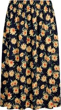  Women ladies Summer Floral Print Skirt  Elasticated Waist Size 10-24 length 27"