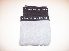 Hurley Boys Classic Boxer Briefs 2 Grey/Black XS New