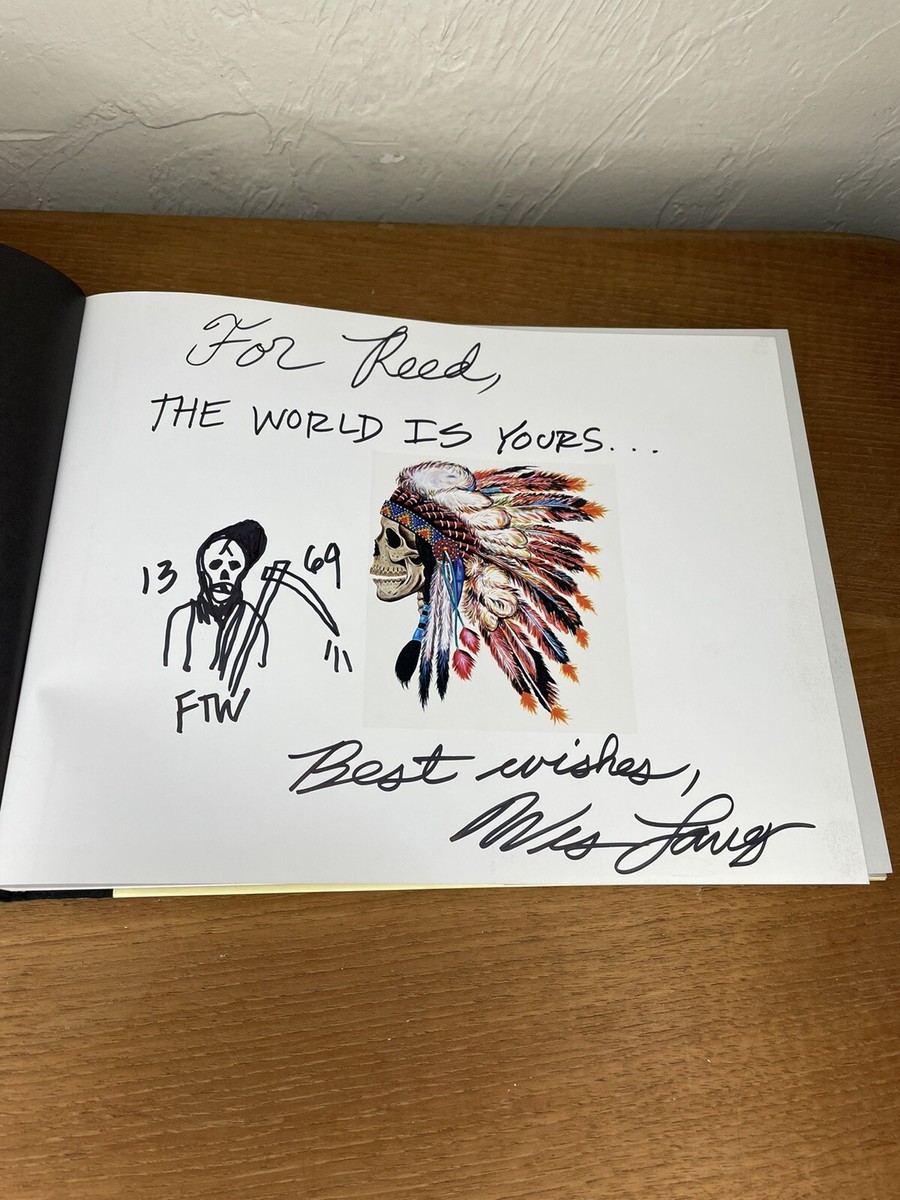 SIGNED WITH ONE delicate DRAWING WES LANG