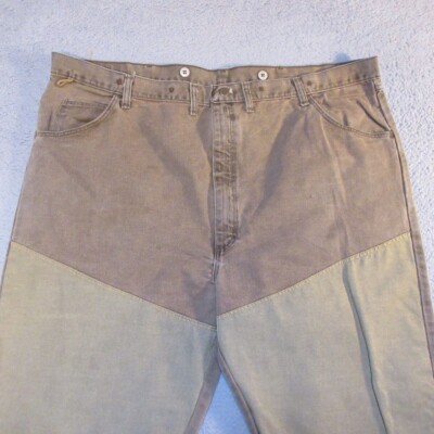 Wrangler Rugged Wear Brush Pants 48x32 Mens Double Knee Measures 44x29 Hemmed