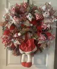 Winter Snowman Christmas Wreath