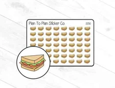 2250~~Sandwich Planner Stickers.