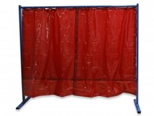 ELMAG Schwei&szlig;erschutzwand 1-teilig mit Folienvorhang rot (57253)