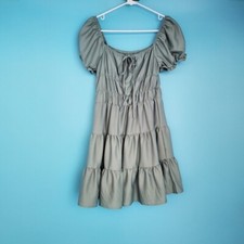 SHEIN Women's Size XS Light Moss Green Mini On/Off Shoulder Dress