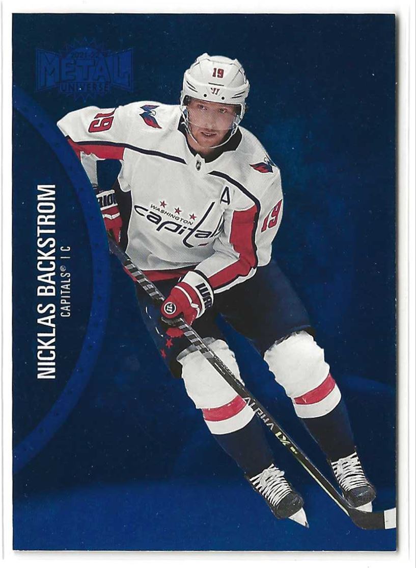 2021-22 SkyBox Metal Universe Blue Spectrum Nicklas Backstrom Washington