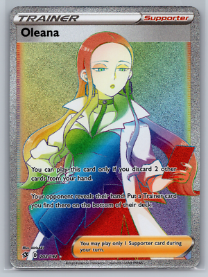 oleana pokemon card value HR Single Commemorate your favorite tabletop game with this Oleana Trainer 2020 Pokemon Sword Oleana Full Art ( Rebel