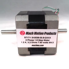 Nema 17 Dual Shaft 2 phase 1.8 Step Motor, 1.2A, 3.3 Ohms, 7.6 watts