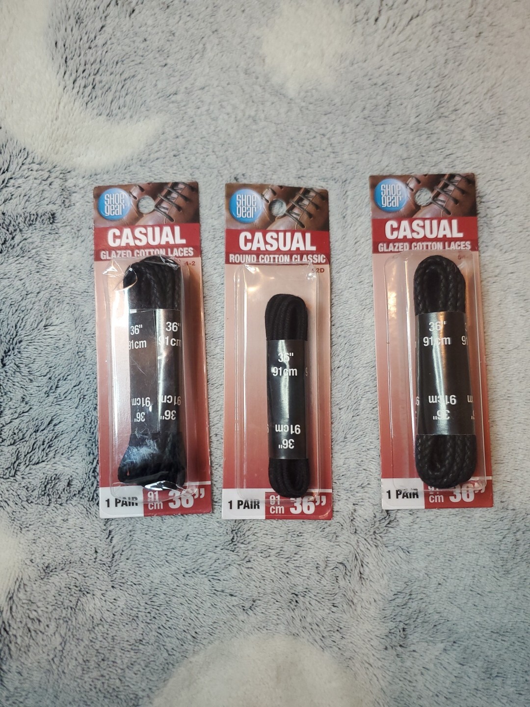 Lotto di 3 ingranaggi per scarpe 36 pollici Lacci per scarpe casual rotondi