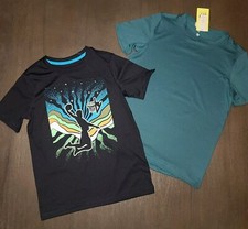 NEW LOT OF 2 BOYS ALL IN MOTION ATHLETIC TEES SHIRTS SIZE M 8