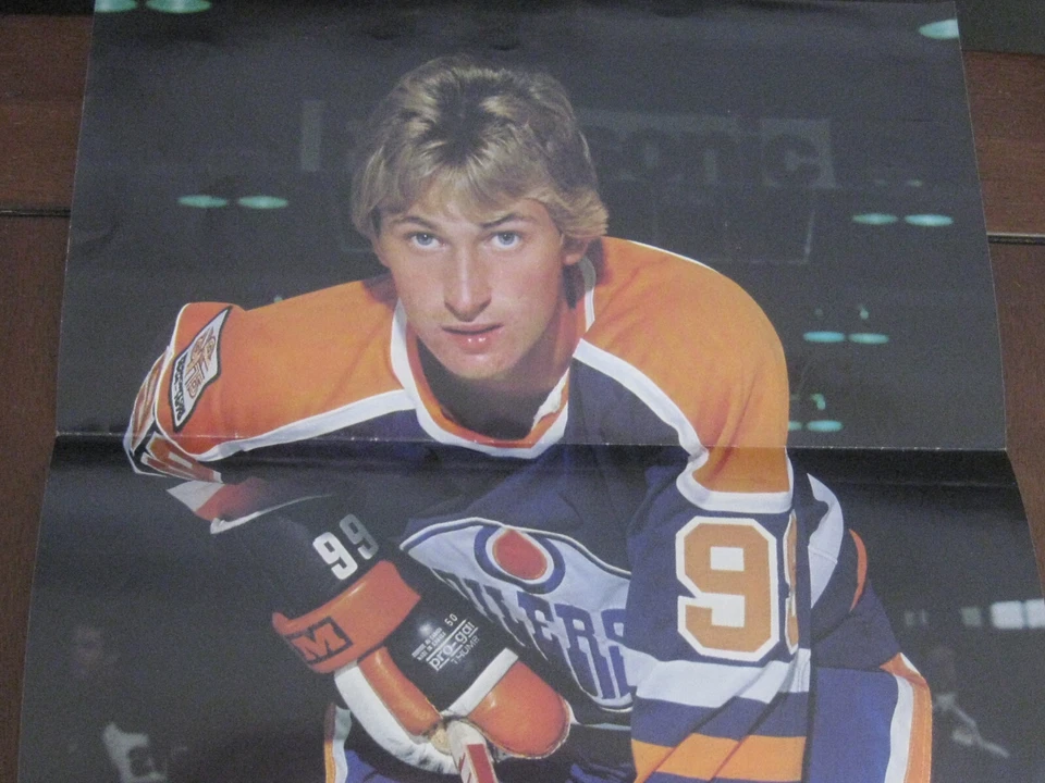 Wayne Gretzky 1979 first year NHL hockey poster vs. Hartford Whalers 11" x 24" - Image 4 of 4