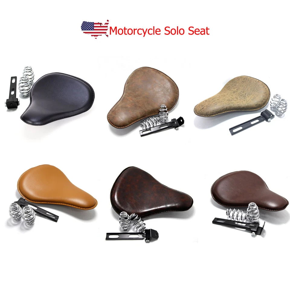 Asiento Bobber Muelle Asiento Solo Personalizado Para Harley Honda 1100 750 700 VT1100C VT700C Foto 2 de 4