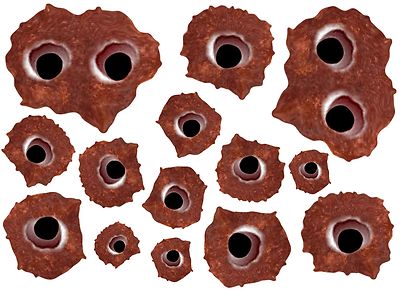 Einschusslöcher Bullet Holes Decals Aufkleber benzin,öl, säure, kratzfest AN1189