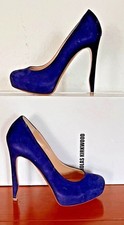  Nicholas Kirkwood Y2K  Platform Purple suede wave heels size 37 / uk4