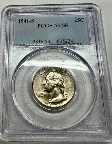 1941-S Washington Quarter PCGS AU58
