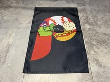 MLB Philadelphia Phillies Philly Phanatic Garden Flag 2 Sided Premium Yard Flag.