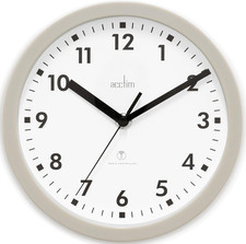 Acctim Nardo 20cm Grey Radio Controlled Wall Clock Model 74667