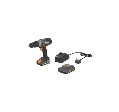 Titan 18V Akku-Kombi-Bohrschrauber TTI1257COM 2 x 2,0Ah Li-Ion TXP DIY