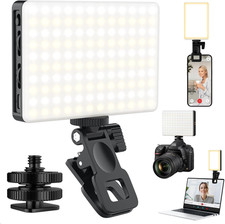 120 LED Selfie Light for Iphone, Portable Phone Light with Clip  Camera Tripod