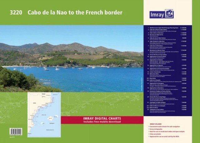 Imray Chart Atlas 3220: Cabo de la Nao to the French border by Imray SHEET MAP