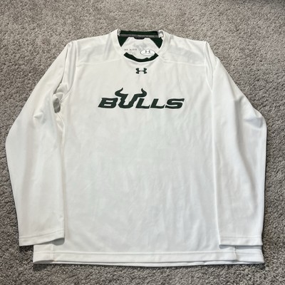USF South Florida Bulls White Long Sleeve Shirt Pullover 2XL Under Armour