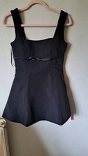 PRETTYLITTLETHING Wmoens Scuba Material, Black,  UK4 BNWT
