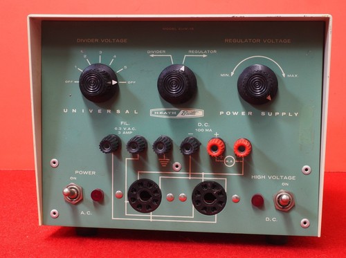 Heathkit EUW-15 6L6 High Voltage Universal Power Supply Must See