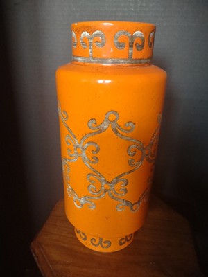 Ceramic Vase  ARANCIONE ERA BITOSSI RINASCIMENTO VINTAGE SPACE AGE 13'' 