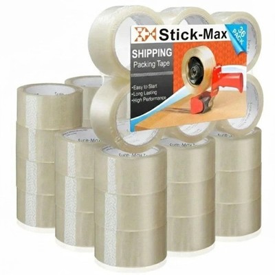 36 Rolls Carton Sealing Clear Carton Packing Tape Box Shipping - 2 mil