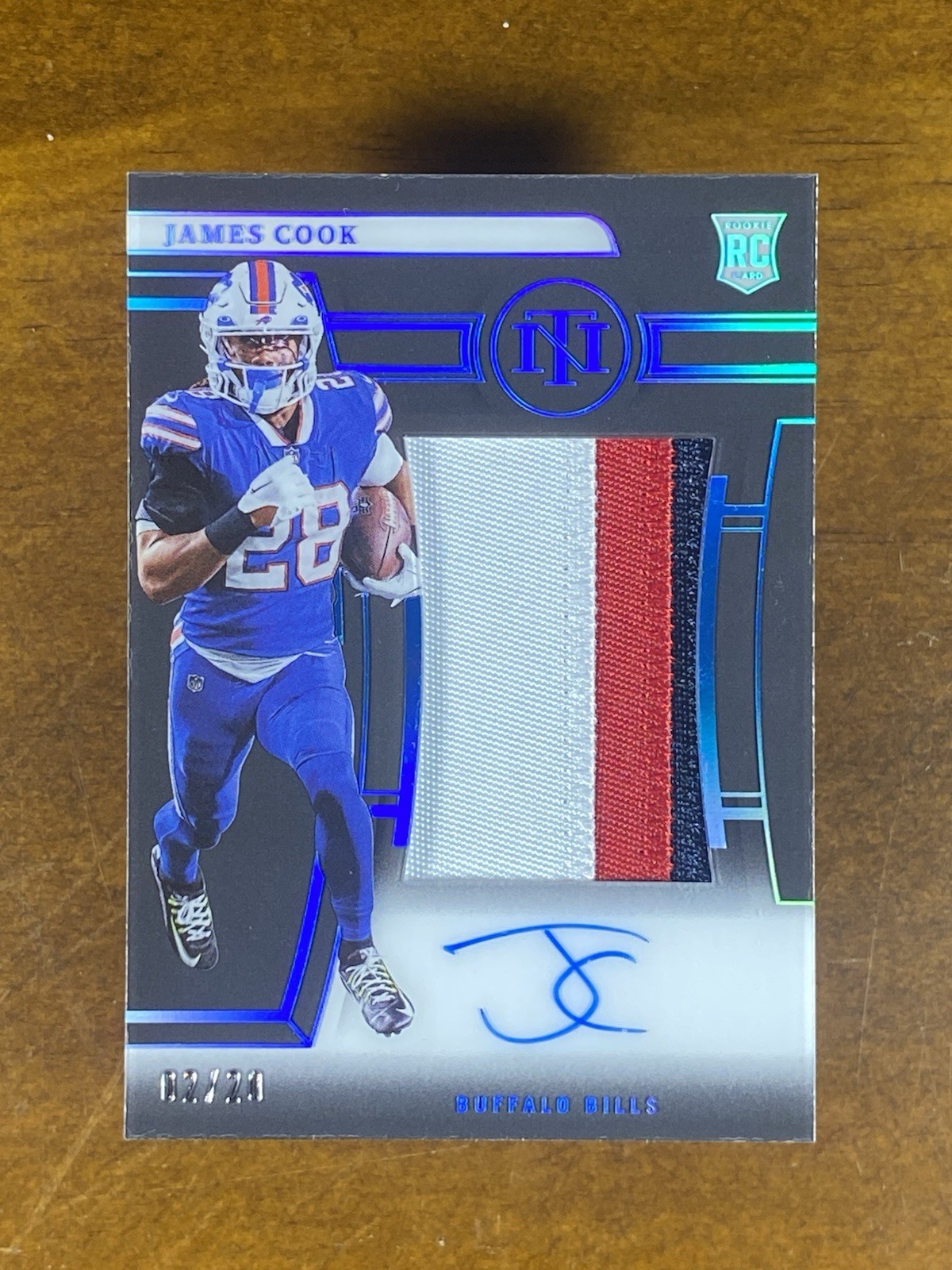 2022 National Treasures Midnight James Cook ROOKIE PATCH AUTO RPA /20 #163