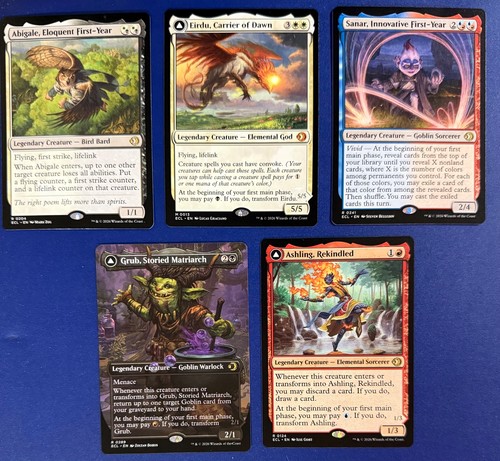 5 Card MTG Lorwyn Eclipsed Legendary Lot Eirdu Grub Ashling Sanar Abigale