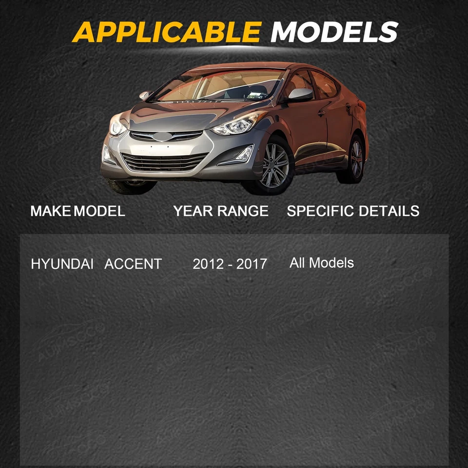 Front Struts & Coil Springs Rear Shocks Absorbers for 2012 - 2017 Hyundai Accent Foto 3 de 4