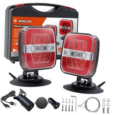 Wireless Trailer Lights Kit, Portable Magnetic LED Trailer Light, Rechargeable