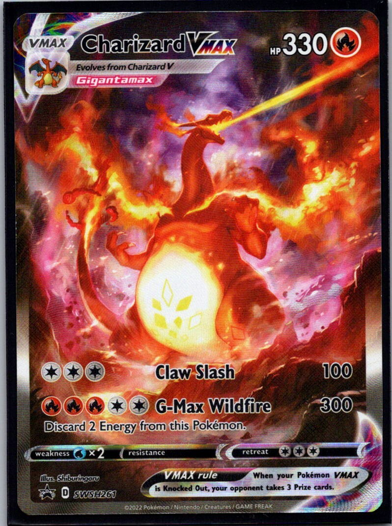 Charizard VMAX Pokemon SWSH261 Alternate Full Art Black Star Promo
