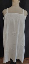 Chemise liquette ancienne coton mercerisé broderie début XXème