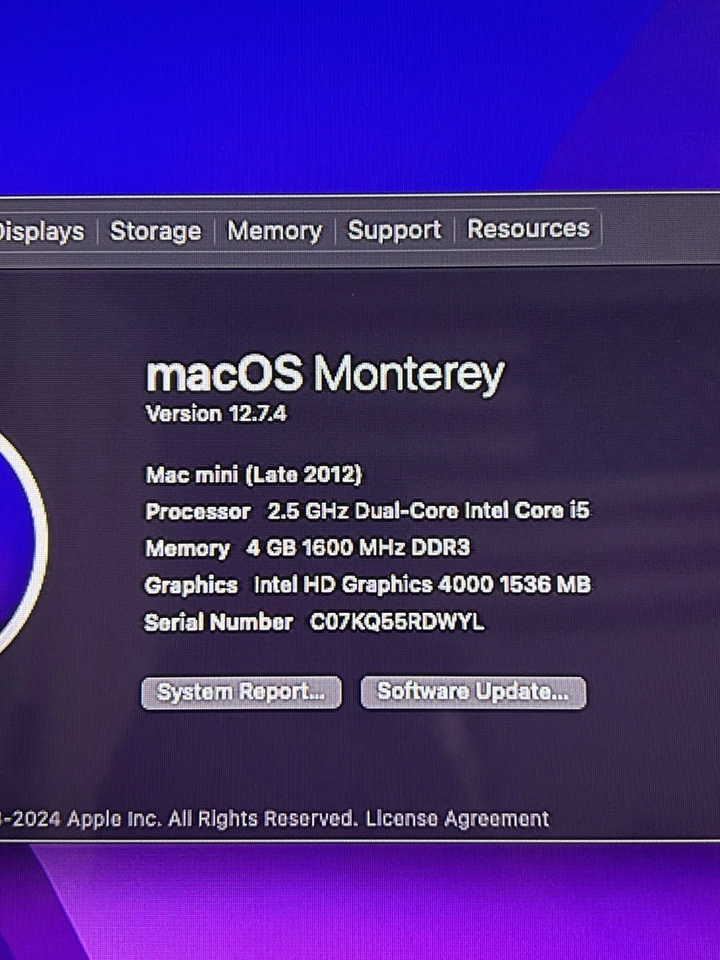 Apple Mac Mini 2012 A1347 2.5GHz Intel i5 - Used 4 GB RAM & 500GB HDD - Image 3 of 4