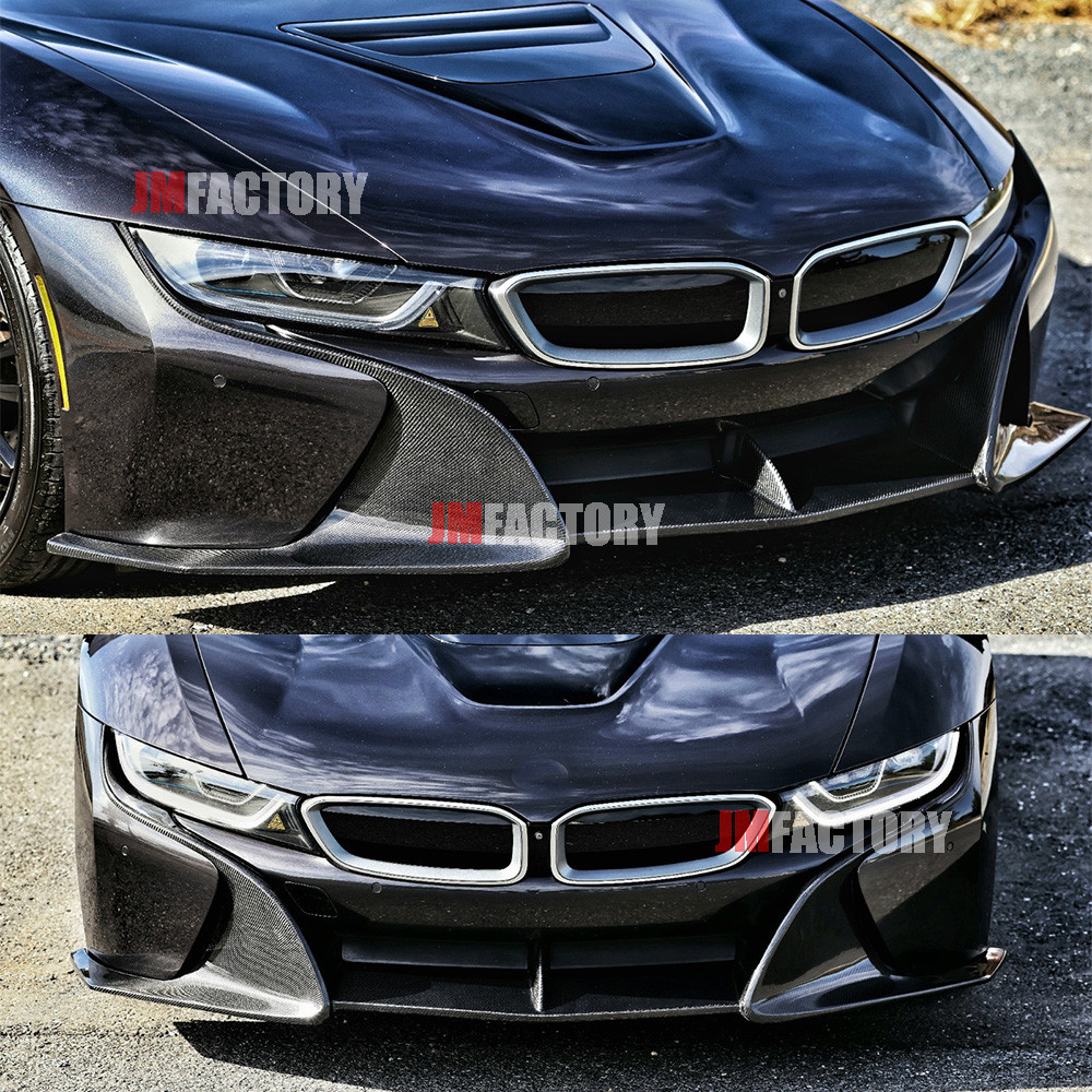 For BMW i8 Coupe 2014-2020 Real Carbon Fiber Front Bumper Lip Spoiler Splitter