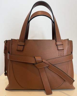 Loewe Calfskin Mini Gate Tote, Brown (Incl. Dust Bag)
