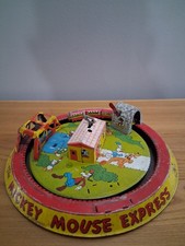 1950's Marx The Mickey Mouse Express Tin Litho Wind Up Toy. Used