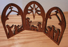 Wooden Nativity Scene Trifold Foldable Poseable Cutout Design Holy Family + — photo 4