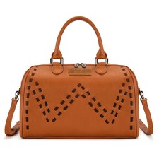 Wrangler by Montana West Satchel Barrel Cross Body Bag Purse Western Stitch