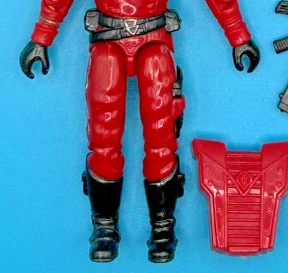 Figura Cobra Crimson Guard V1 1985 de colección G.I. GI Joe 3,75 ARAH *100 % completo Foto 3 de 3