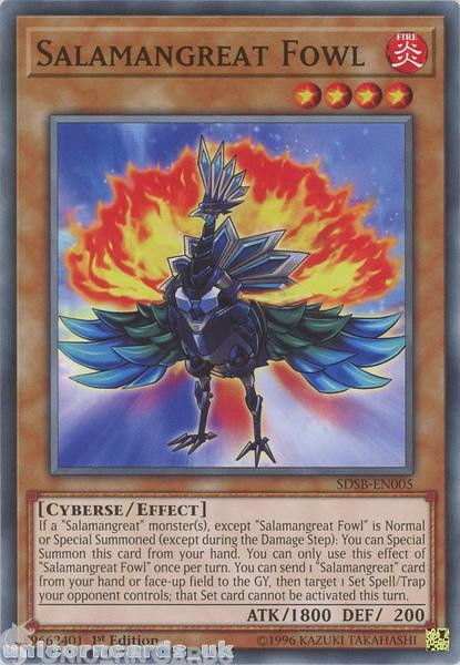 SDSB-EN005 Salamangreat Fowl 1st Edition Mint YuGiOh Card