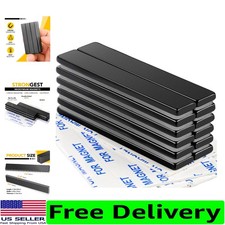 Double-Sided Neodymium Magnets, 60x10x3mm, 12 Pack with Strong Adhesive Quality